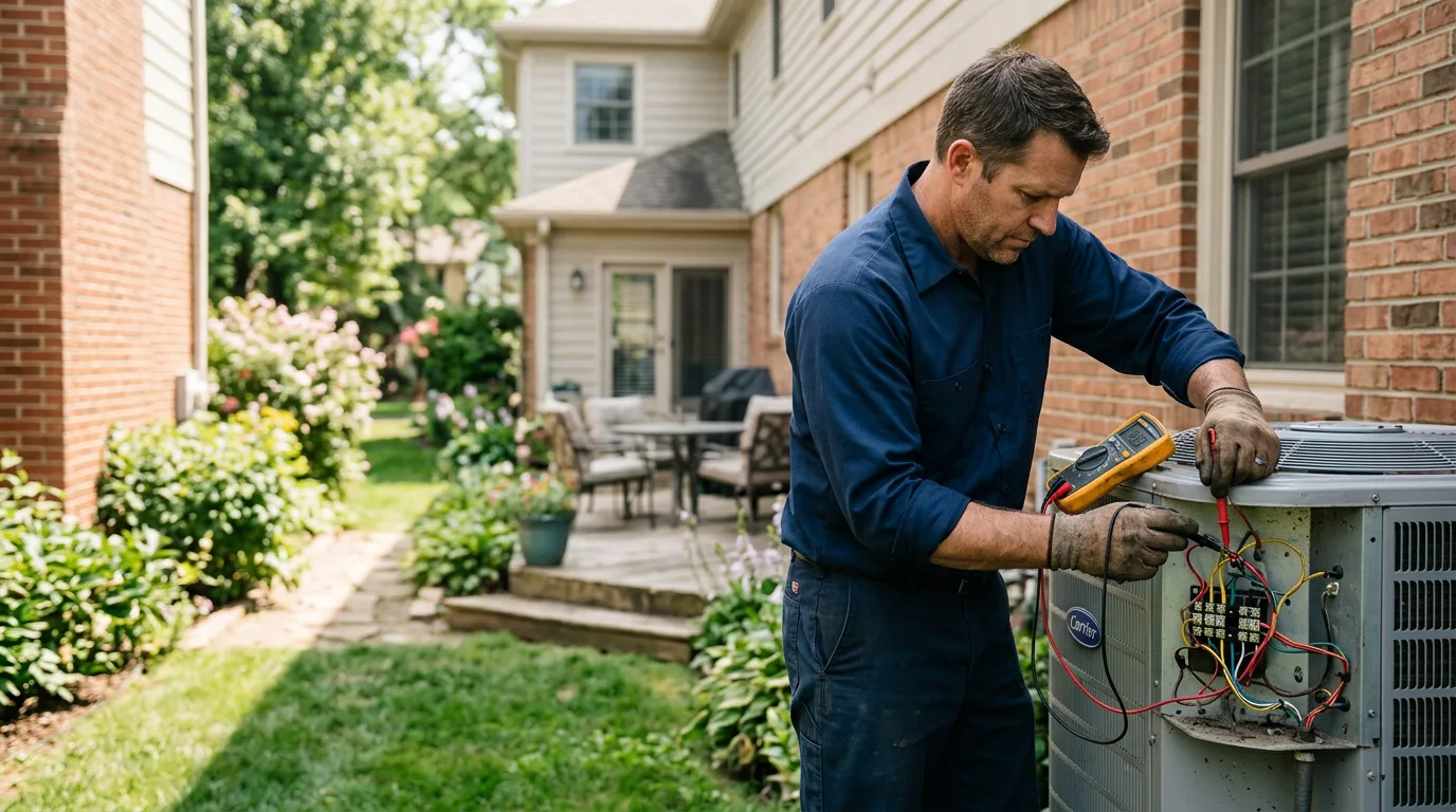 HVAC technician working near Hope, IN